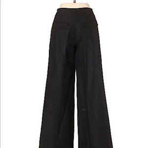 Loft black linen/rayon lined dress pants size 10